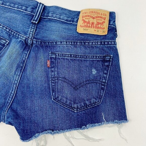 LEVI'S | Distressed Denim Cut-Off Shorts - Picture 6 of 8